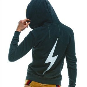 aviator nation charcoal bolt hoodie